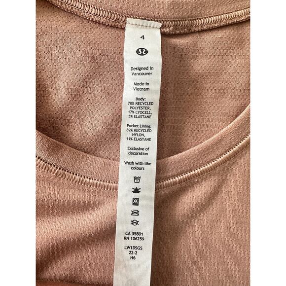 Lululemon Cap Sleeve Hiking Tank Top Pink Clay / Dark Oxide Sz 4 Brand New - Picture 6 of 12